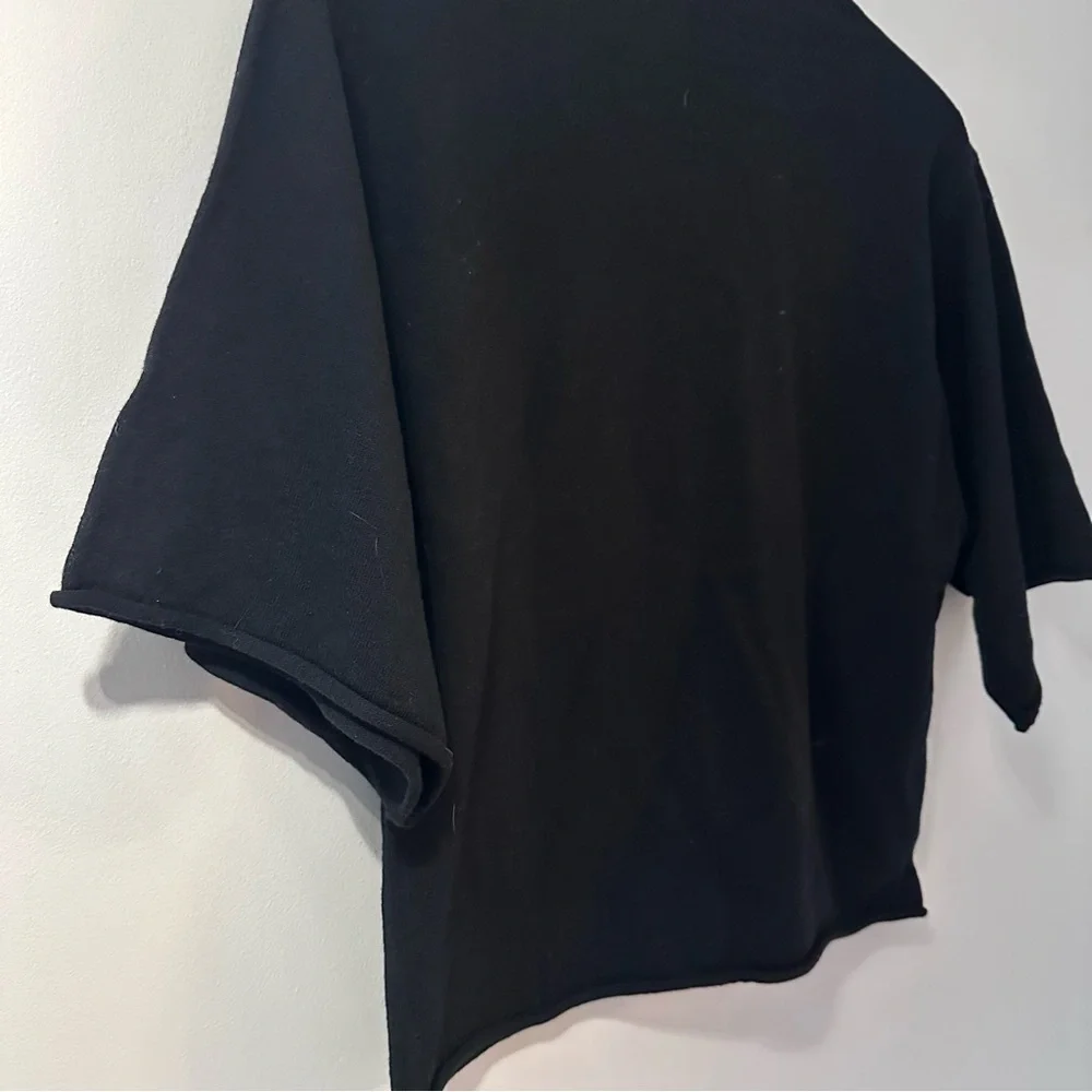 Territory Ahead Merino Wool Wide Sleeve Petite Black Sweater